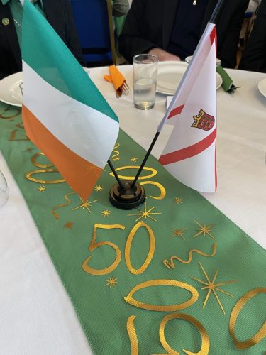 Jersey and Irish Flag at the 50th Anniversary celebrations